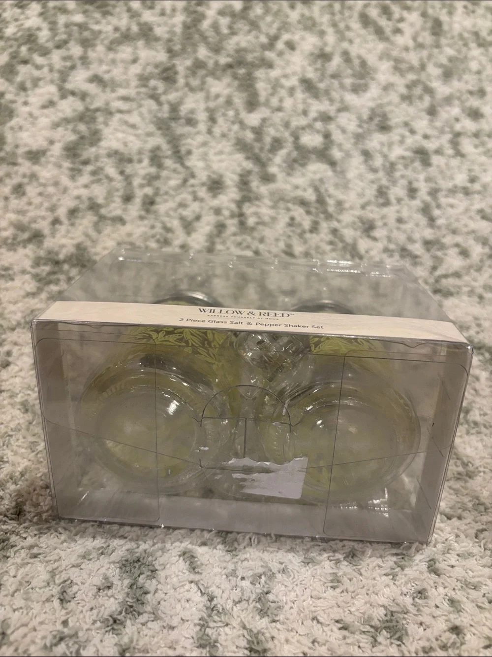 Willow & Reed Olive Bush Botanical Salt n Pepper Shaker Set of 2 Mason Jar NWT